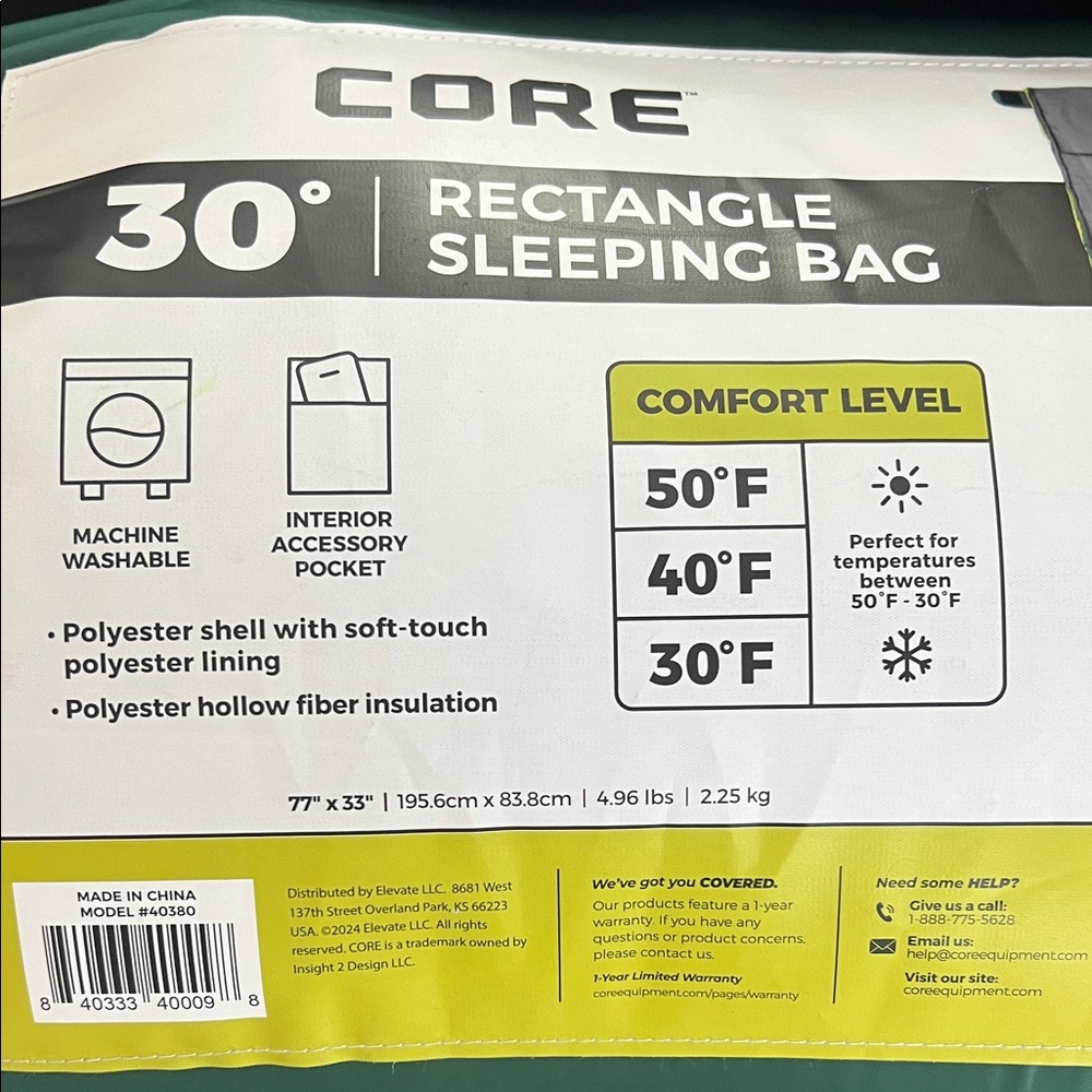 Rectangle Sleeping Bag - Gray